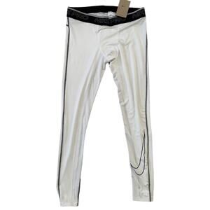 Nike Dri Fit Tight Fit 3/4 Pants Athletic Pants White XXL New